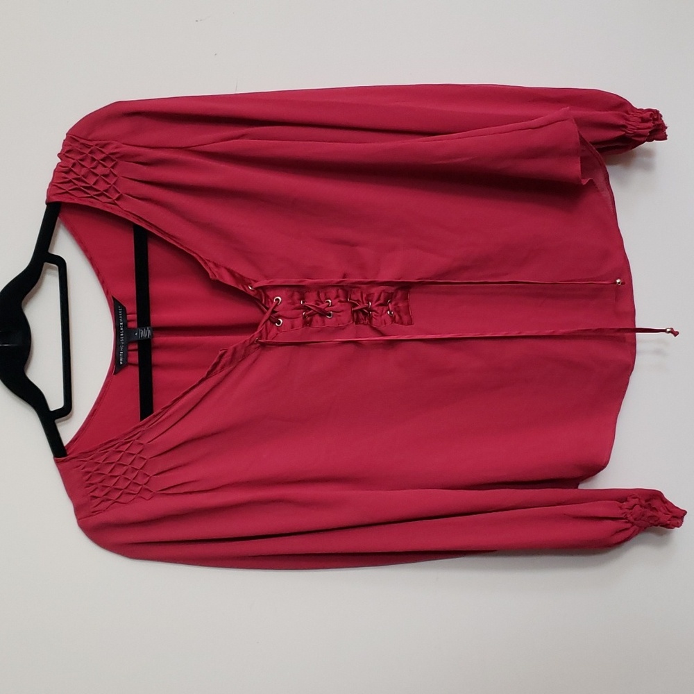 White House Black Market Carmine Blouse